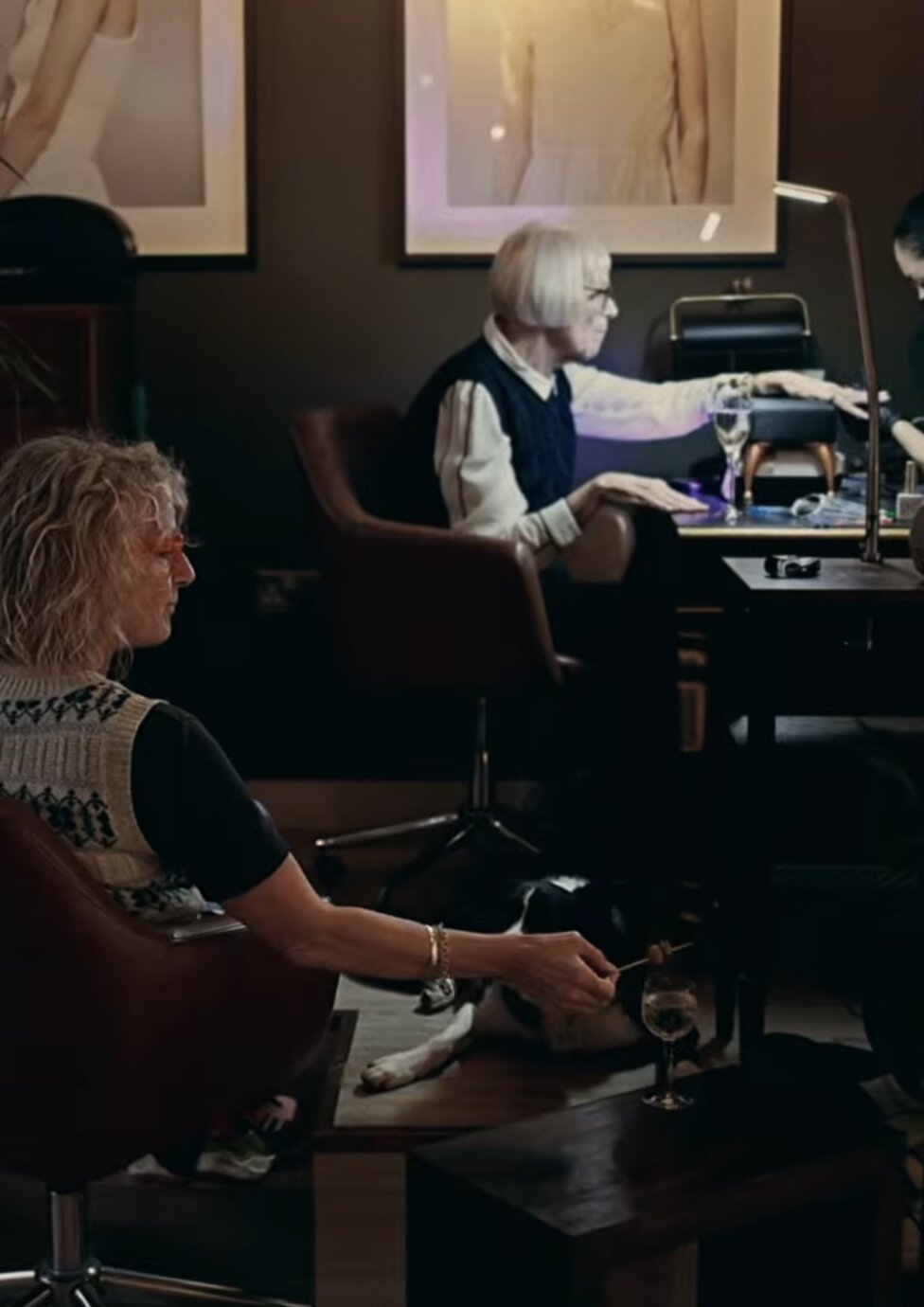 Clients relaxing in the Stephen Doran salon, from the final film